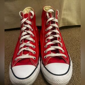 Red high top converse